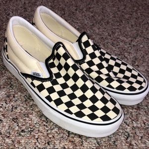 Checkered Slip on Vans